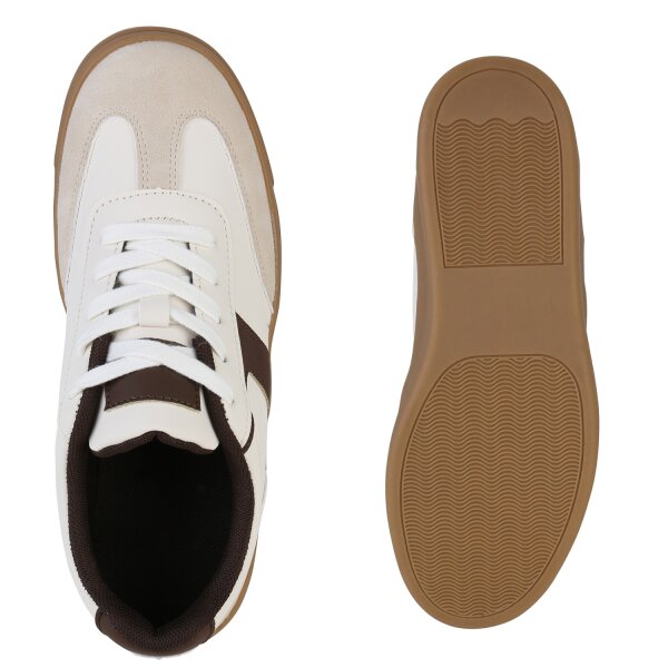 Stiefelparadies Damen Sneaker Low in Beige Bis zu 50% Rabatt