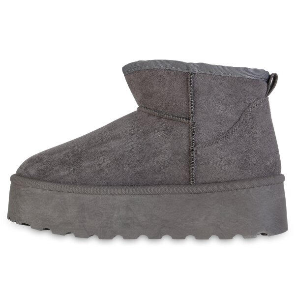Stiefelparadies Damen Winter Boots in Grau Nur für heute