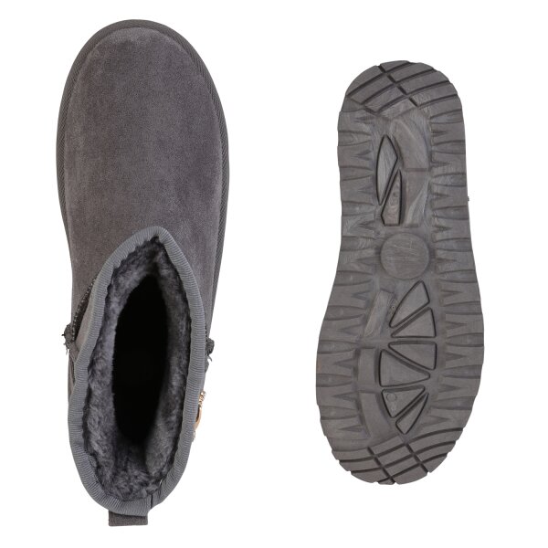 Stiefelparadies Damen Winter Boots in Grau Nur für heute