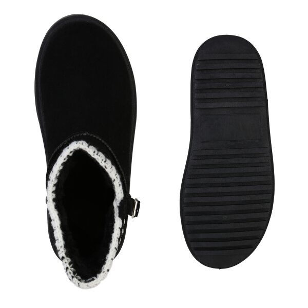 Stiefelparadies Damen Winter Boots in Schwarz Vierteljährliche Förderung