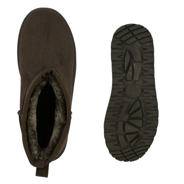 Stiefelparadies Damen Winter Boots in Olivgrün Nur noch ein Tag übrig
