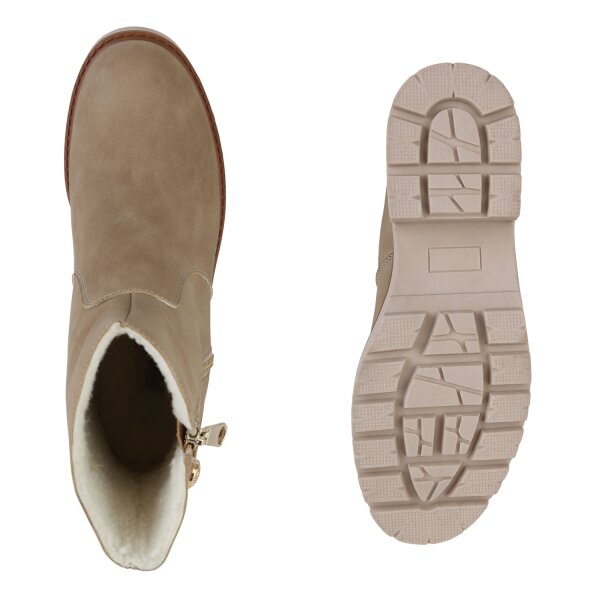 Stiefelparadies Damen Klassische Stiefeletten in Khaki Kostenloser Versand international