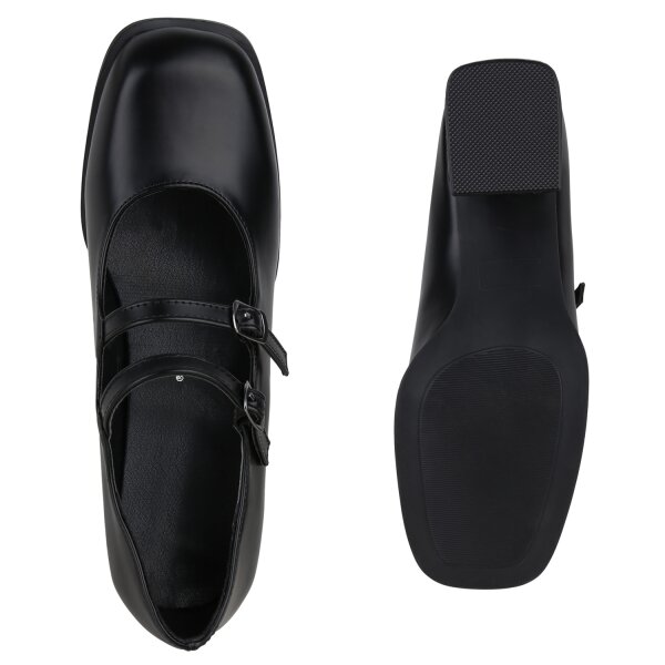 Stiefelparadies Damen Mary Janes in Schwarz Online