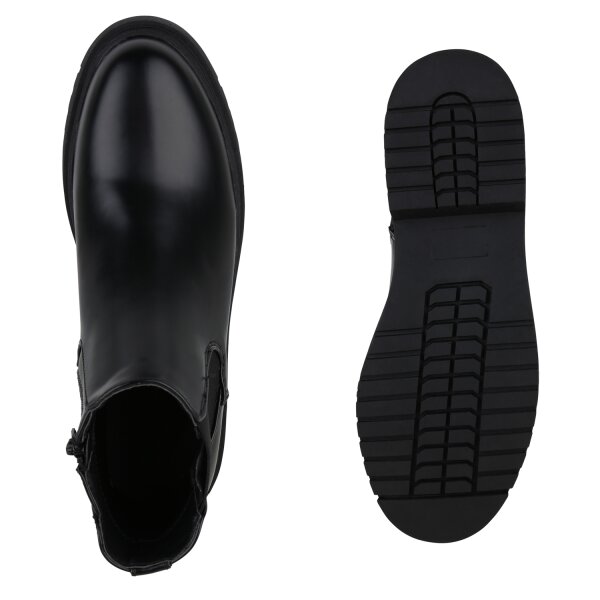 Stiefelparadies Damen Klassische Stiefeletten in Schwarz Blitzverkäufe