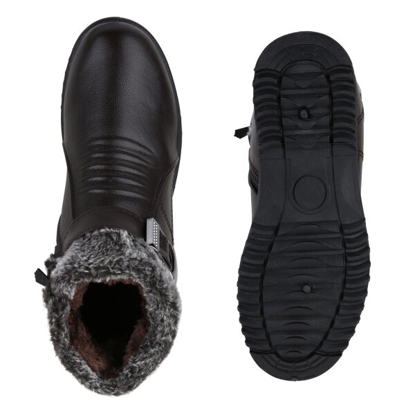 Stiefelparadies Damen Winter Boots in Braun Begrenztes Angebot