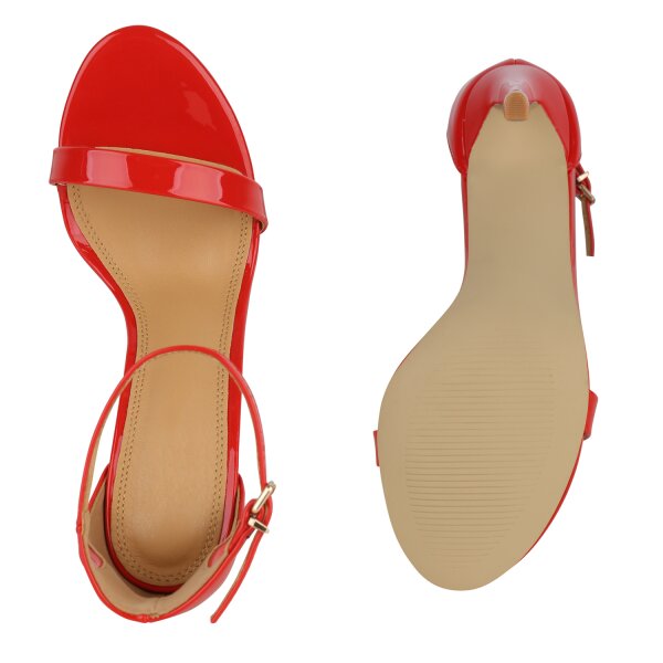 Stiefelparadies Damen High Heels in Rot Lack Heißer Verkauf