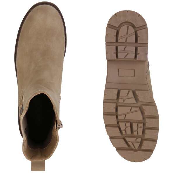 Stiefelparadies Damen Klassische Stiefeletten in Khaki Kostenlose Rückgabe