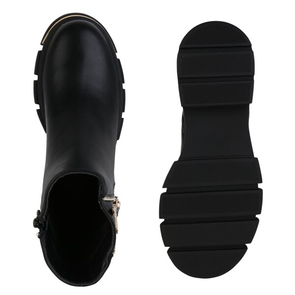 Stiefelparadies Damen Klassische Stiefeletten in Schwarz JETZT KAUFEN