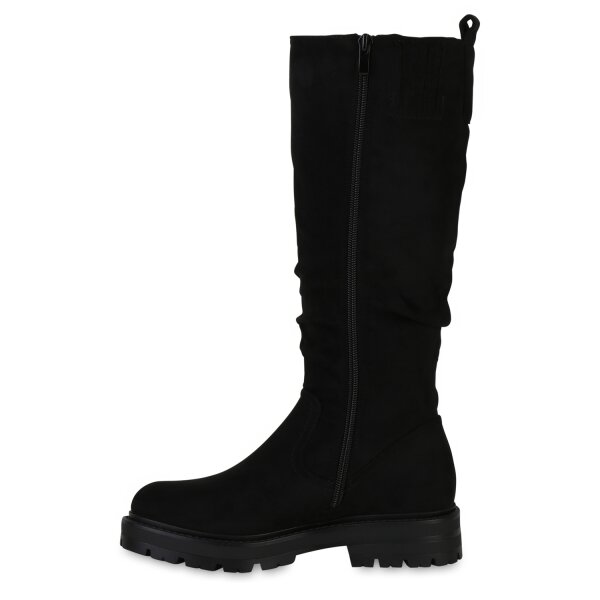 Stiefelparadies Damen Klassische Stiefel in Schwarz Black Friday Preise