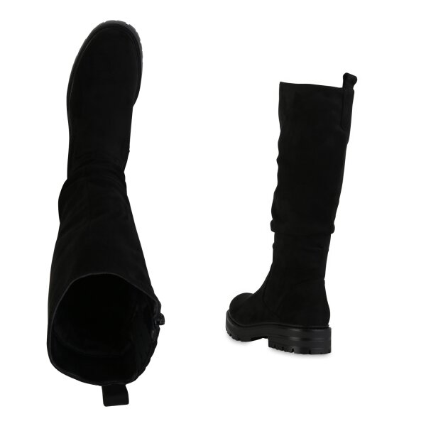 Stiefelparadies Damen Klassische Stiefel in Schwarz Black Friday Preise