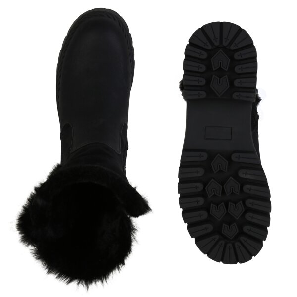 Stiefelparadies Damen Klassische Stiefeletten in Schwarz Rabatte dieses Monats