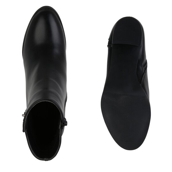 Stiefelparadies Damen Klassische Stiefeletten in Schwarz 2025