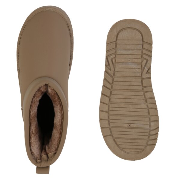 Stiefelparadies Damen Winter Boots in Khaki Günstig kaufen