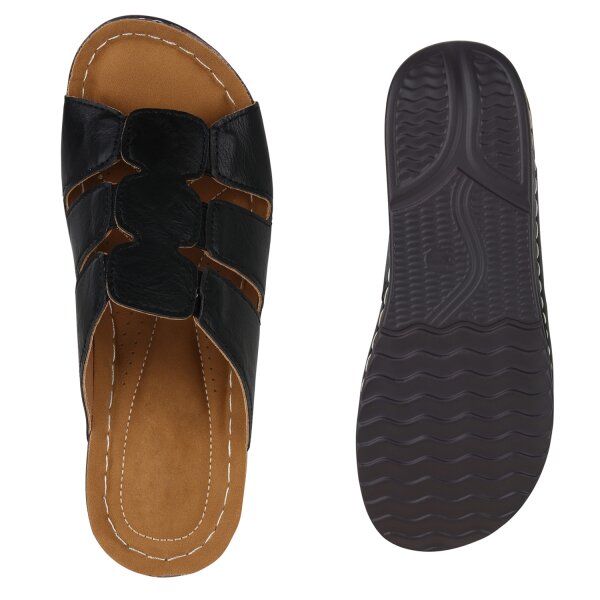 Stiefelparadies Damen Komfort Sandalen in Silber Sonderangebot der Fabrik