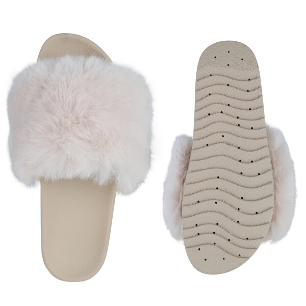Stiefelparadies Damen Pantoletten in Beige Rabatte dieses Monats
