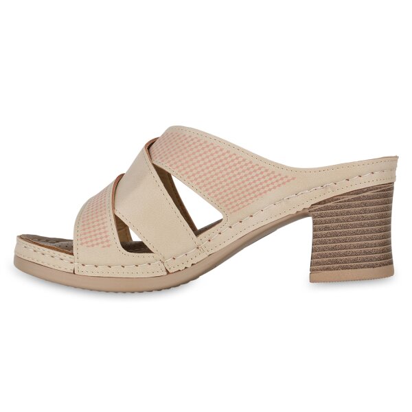 Stiefelparadies Damen Pantoletten in Beige Online