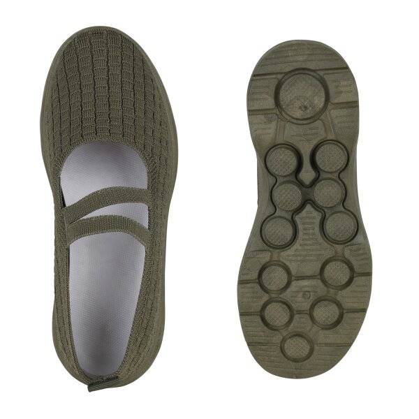 Stiefelparadies Damen Slip Ons in Olivgrün 2025