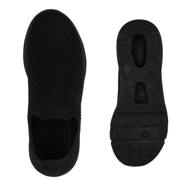 Stiefelparadies Damen Slip Ons in Schwarz Online