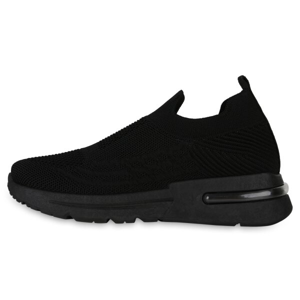 Stiefelparadies Damen Slip Ons in Schwarz Outlet