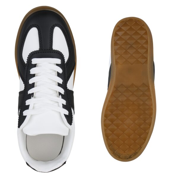 Stiefelparadies Damen Sneaker Low in Schwarz im Angebot