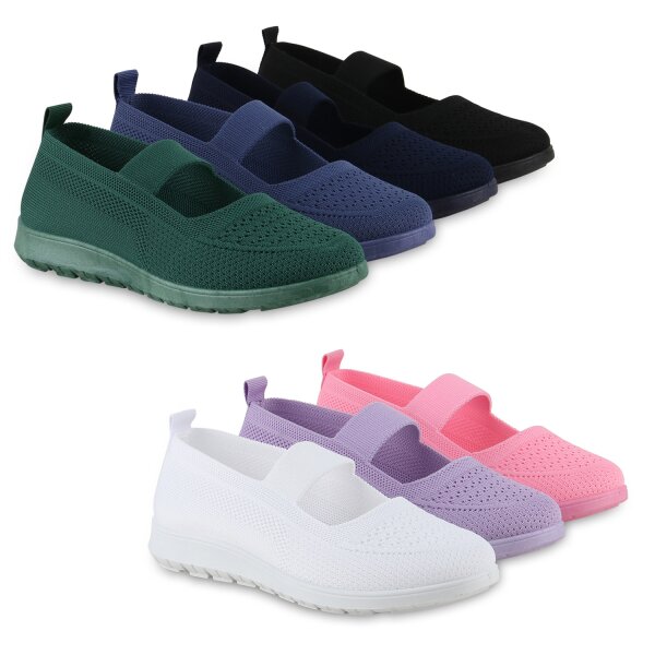Stiefelparadies Damen Sportliche Ballerinas in Helllila Fabrik Onlineshop