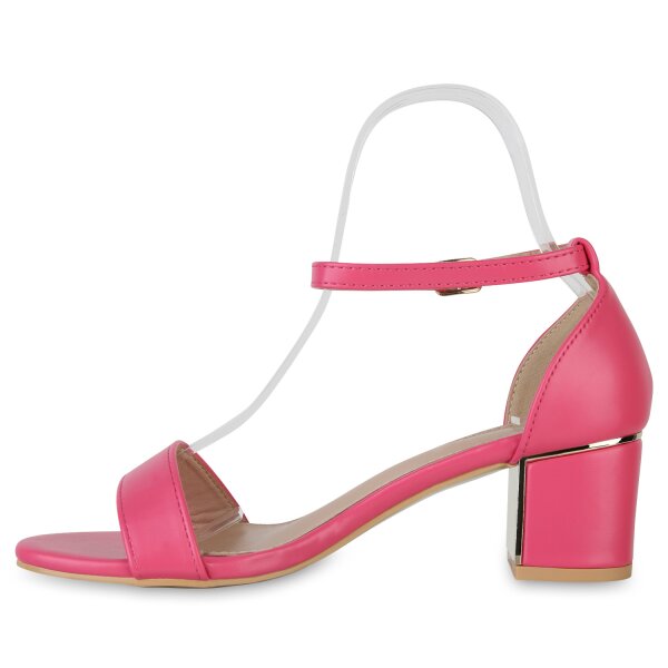 Stiefelparadies Damen Klassische Sandaletten in Fuchsia Rabatt