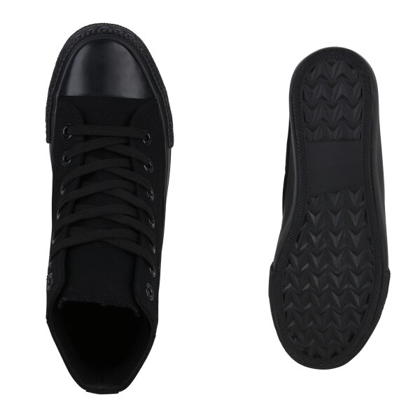 Stiefelparadies Damen Sneaker High in Schwarz Osterangebot