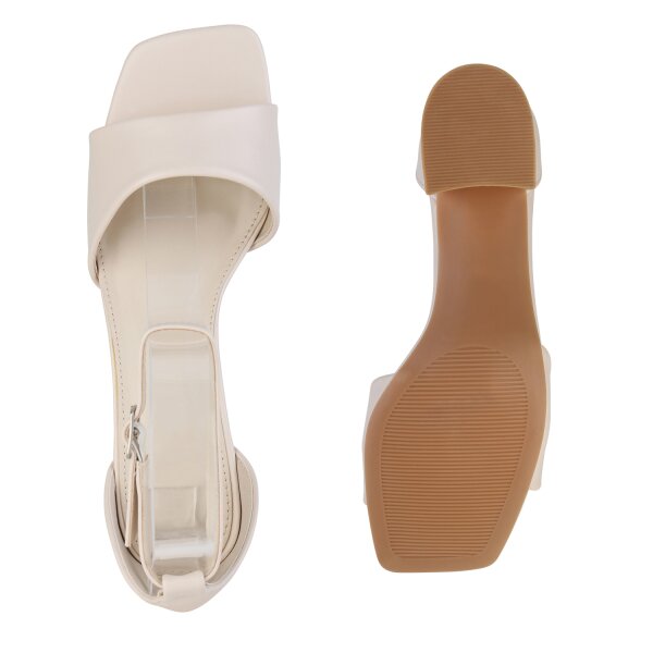 Stiefelparadies Damen Klassische Sandaletten in Beige Begrenzt auf 3 Tage