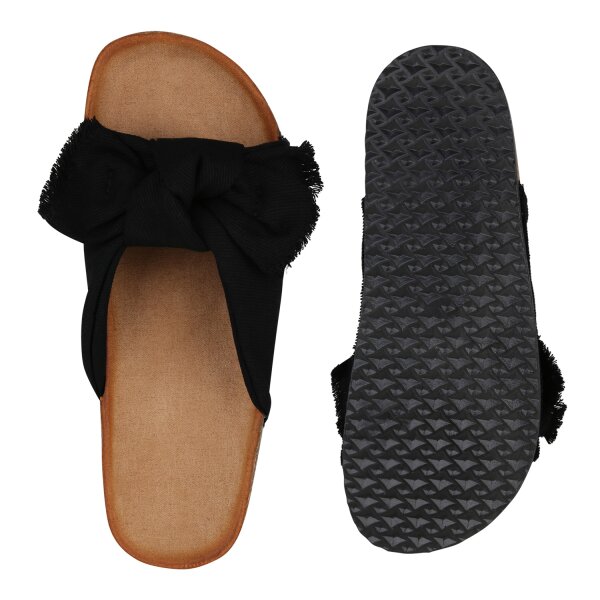 Stiefelparadies Damen Pantoletten in Schwarz Online Shopping