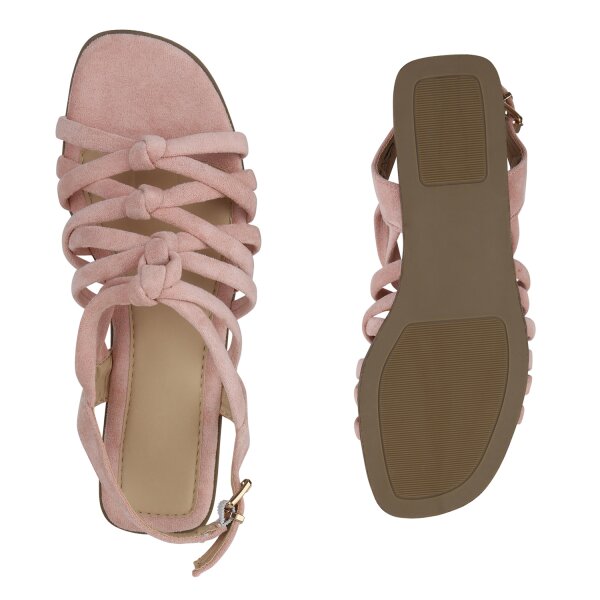 Stiefelparadies Damen Riemchensandalen in Nude Letzte 2 Tage