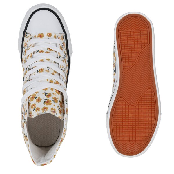 Stiefelparadies Damen Sneaker High in Gelb 50% Rabatt für begrenzte Zeit