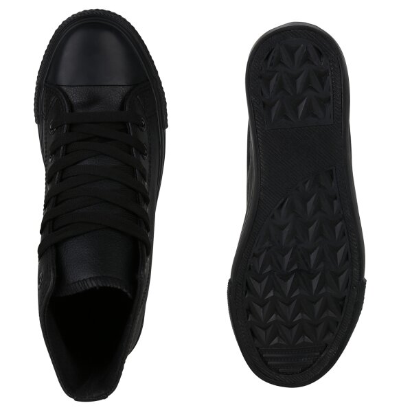 Stiefelparadies Damen Sneaker High in Schwarz Rabatte dieses Monats