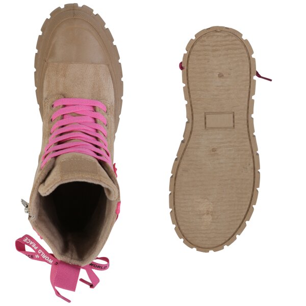 Stiefelparadies Damen Sneakerstiefel in Khaki Leo im Angebot