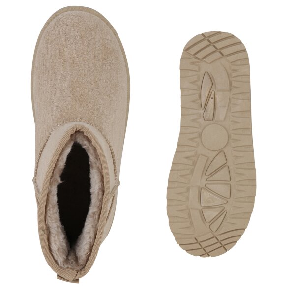 Stiefelparadies Damen Winter Boots in Khaki Versandkostenfrei