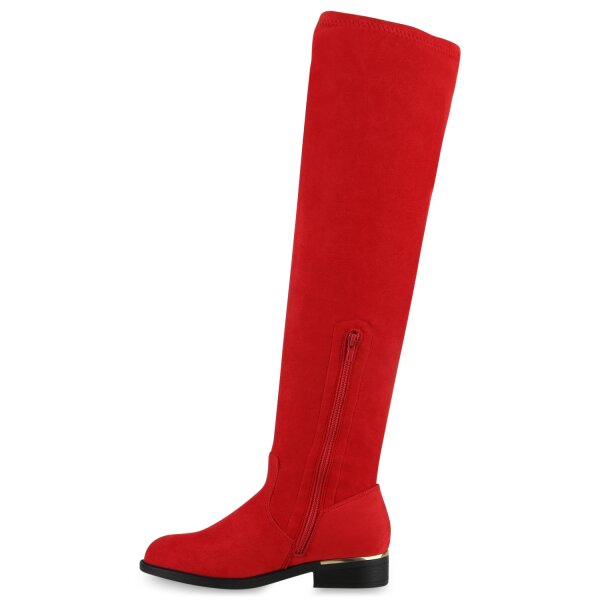 Stiefelparadies Damen Overknees in Rot Cyber Monday