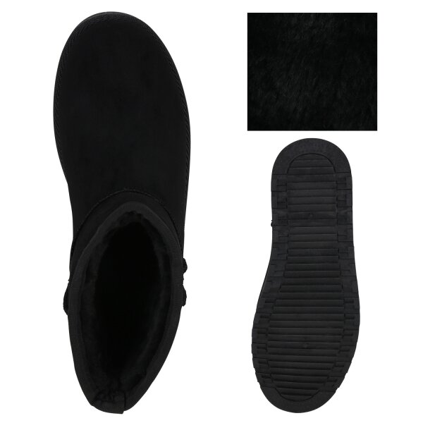 Stiefelparadies Damen Winter Boots in Schwarz Kauf eins, bekomm eins gratis