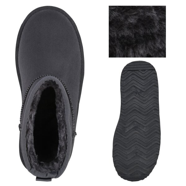 Stiefelparadies Damen Winter Boots in Grau Letzte 2 Tage