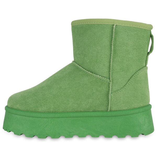 Stiefelparadies Damen Winter Boots in Grün Letzter Tag