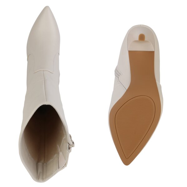 Stiefelparadies Damen Klassische Stiefel in Beige Bis zu 65% Rabatt