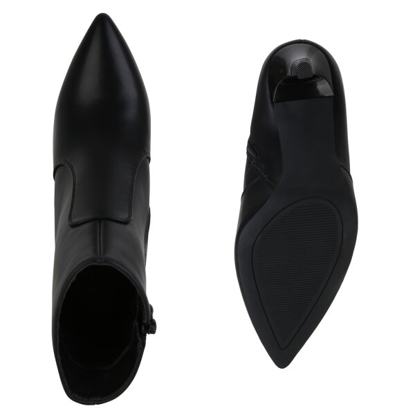 Stiefelparadies Damen Klassische Stiefeletten in Schwarz Super Rabatt