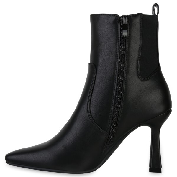 Stiefelparadies Damen Klassische Stiefeletten in Schwarz 50% Rabatt mit kostenlosem Versand