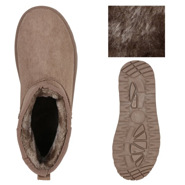 Stiefelparadies Damen Winter Boots in Khaki 50% Rabatt für begrenzte Zeit