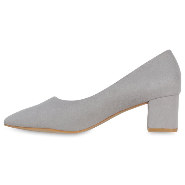 Stiefelparadies Damen Klassische Pumps in Grau Preisnachlass