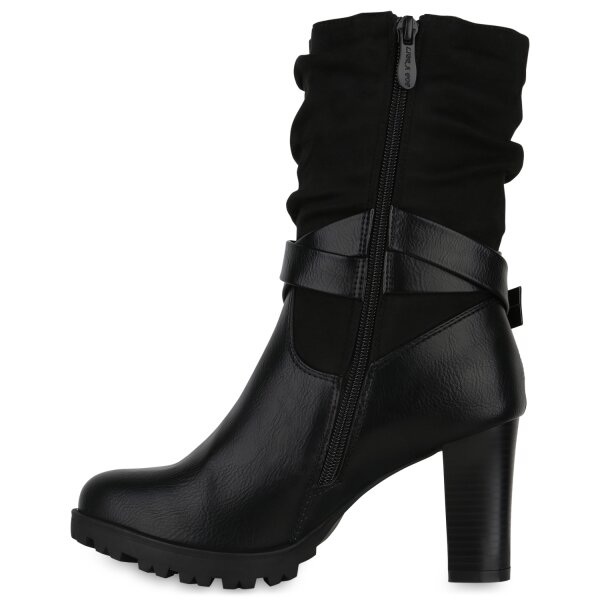 Stiefelparadies Damen Biker Boots in Schwarz VIP-Rabatte