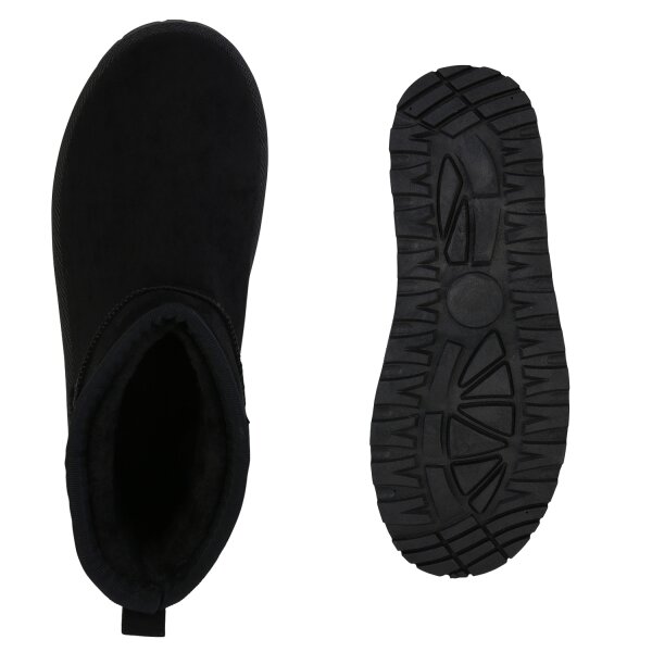 Stiefelparadies Damen Plateau Boots in Schwarz Hotsell