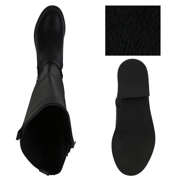 Stiefelparadies Damen Reiterstiefel in Schwarz Preisnachlass