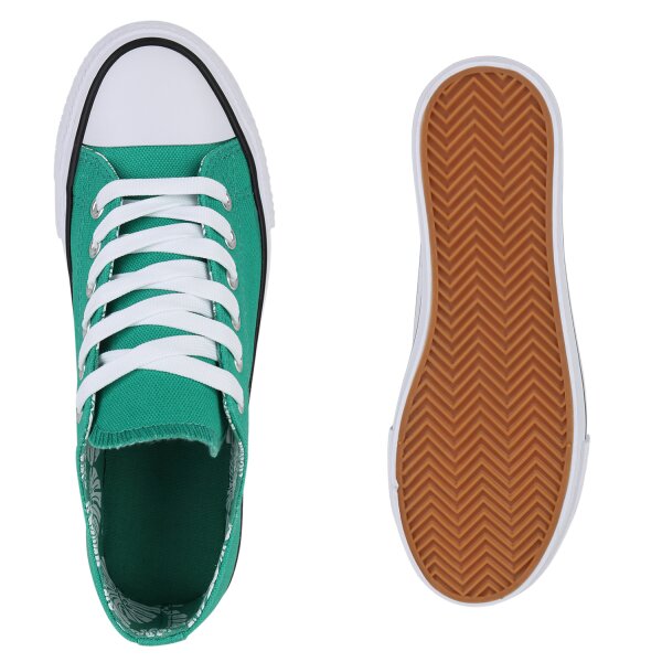 Stiefelparadies Damen Sneaker low in Weiss Online