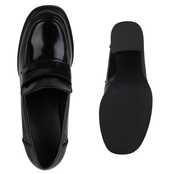 Stiefelparadies Damen Klassische Pumps in Schwarz Lack Verkauf