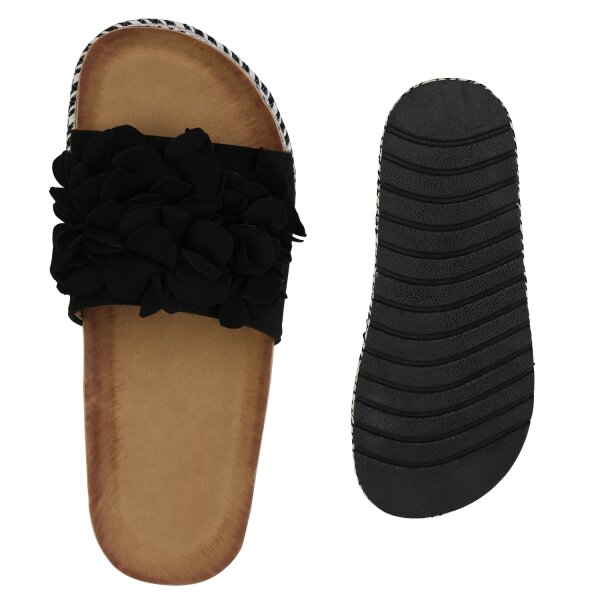 Stiefelparadies Damen Plateau Sandaletten in Schwarz Online Outlet