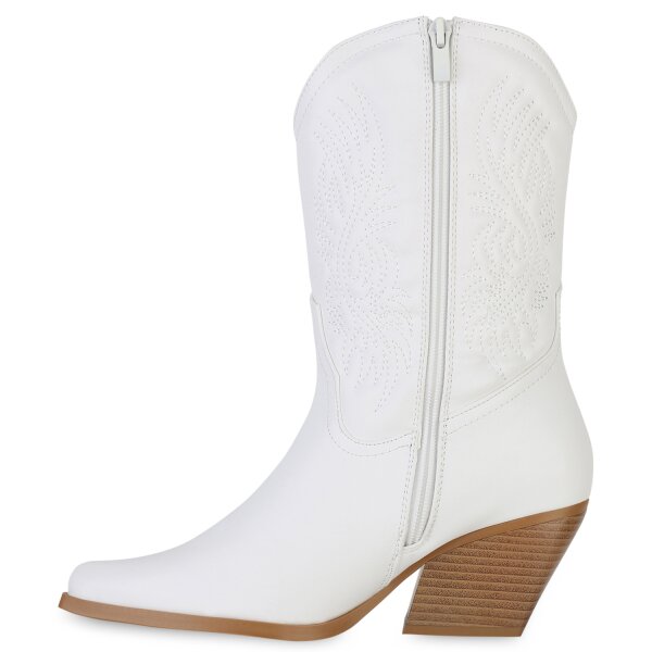 Stiefelparadies Damen Cowboy Boots in Weiss Riesige Ersparnisse